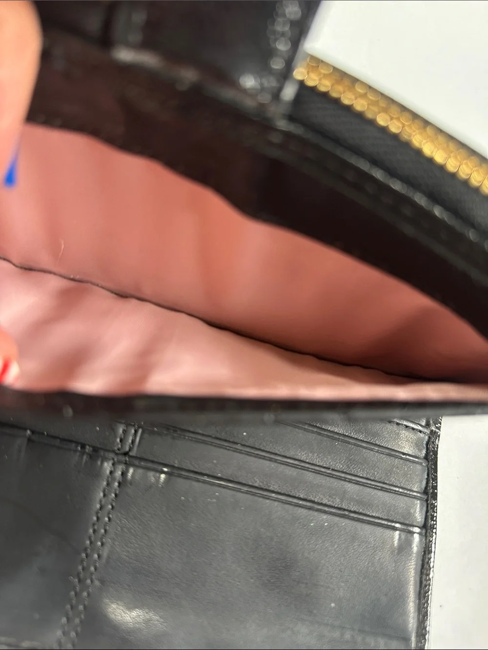 Coach Brown Signature Wallet Zip Around Black Stripe Zipper